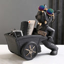 GobekUsa Dog Statue Storage Box Resin Art Sculpture Figurine Home Study Ornament