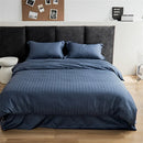 GobekUsa Grey Lines Stripes Duvet Cover Set Cotton Satin Jacquard Queen King Size