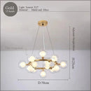 GobekUsa LED Glass Chandelier Pendant Lamp for Living Room Dining Room Lighting