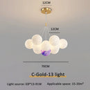 GobekUsa Bubble Ball LED Pendant Lights: Modern Chandelier for Living Dining Bedroom Office Decor