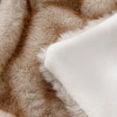 GobekUsa Luxe Faux Fox Plush Blanket: Thick, Warm, Soft Sofa Cover - High-Quality Solid Color