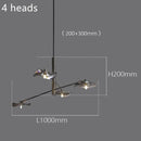 GobekUsa Lotus Leaf Glass Iron Chandelier for Bedroom Living Room Hall Lighting