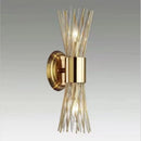 GobekUsa Gold Stainless Steel Glass Sconces for Bedroom, Dining, Aisle Wall Lights
