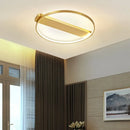 GobekUsa Luxe Copper Ceiling Light: Circular Minimalist Bedroom Lamp for Elegant Style