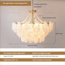 GobekUsa French Chandelier Garden Light with K9 Crystal | Elegant Pearl Shell Design