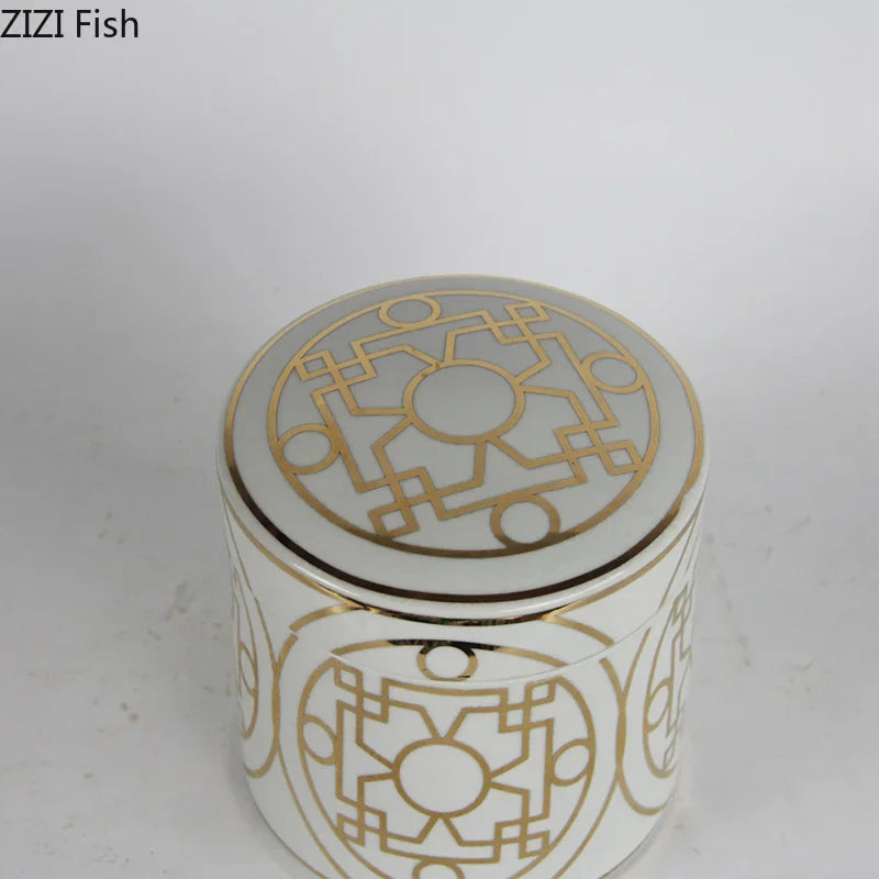 GobekUsa Gold Geometric Storage Jar Set, photo 4 of 9
