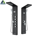 GobekUsa Black Massage Jet Rainfall Shower Panel with Temperature Display 5 Modes