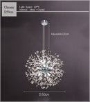 GobekUsa Dandelion Chandelier LED Sparkle Ball Crystal Lighting for Restaurant & Living Room