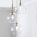 GobekUsa Gradient Glass Chandelier: Modern Nordic Living Room Lighting for Bedroom or Restaurant