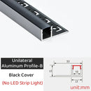 GobekUsa Black LED Aluminum Profile for Invisible Ceiling Light Strip Bar