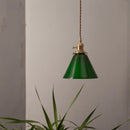 GobekUsa Green Glass LED Pendant Light for Home Decor and Cafe Lighting