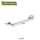 GobekUsa Bathroom Accessories Set: Rose Gold Chrome Hook, Brushed Gold Towel Rack, Stainless Steel Toilet Paper Holder