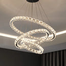GobekUsa Crystal Chandelier: Modern Net Red Circle Light for Living Room, Bedroom, Restaurant