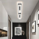 GobekUsa LED Chandelier Lights Remote Dimming Black White Modern Long Living Room Bedroom Hall Lamps