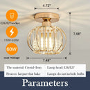 GobekUsa Crystal Ceiling Light Fixture E26 E27 Modern Glod Black Chandelier