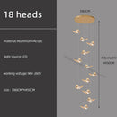 GobekUsa Butterfly Chandelier Staircase Suspended Loft Pendant Light for Living Room & Hallway