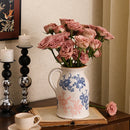 GobekUsa Blue & White Ceramic Vase, Chinese-style Handcrafted Flower Vase - Home Decoration