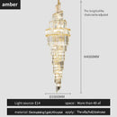 GobekUsa K9 Deluxe Crystal Pendant Chandelier: Dazzling LED Ceiling Light for Modern Elegance