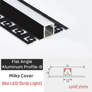 GobekUsa Black LED Aluminum Profile for Invisible Ceiling Light Strip Bar