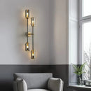GobekUsa Black Glass Wall Lamp: Modern Retro Nordic Sconce for Living Room Bedroom Decor
