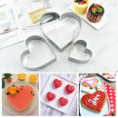 GobekUsa Heart-Shaped Stainless Steel Mousse Mold Set - Baking Tool for Cakes & Desserts