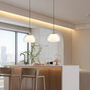 Nordic Double Glass Pendant Light in Amber, Gray, or Clear