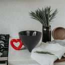 GobekUsa Heart Shape Ceramic Coffee Mug Teacup Fruit Juice Container - Set of 2