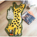 GobekUsa Flying Tiger Leopard Hand Tufted Rug 50x100cm Luxurious Animal Shaped Carpet