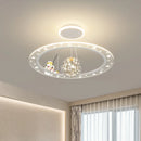 GobekUsa Astronaut LED Chandeliers: Remote-controlled Ceiling Pendant for Children's Room, Boy's Study, Nursery