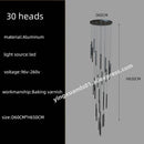 GobekUsa LED Chandelier Stairs Pendant Ceiling Lamp for Hotel Lobby Decor