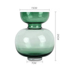 GobekUsa Green Gourd Vase: Round Geometric Circle Terrarium for Home Decor