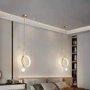 GobekUsa Gold Black Ring Glass Ball LED Pendant Chandelier