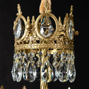 GobekUsa Crown Crystal Chandelier LED Pendant Light for Living Bedroom