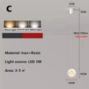 GobekUsa Astronaut Lunar Pendant Light Modern Minimalist TV Bedroom Decor