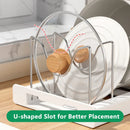 GobekUsa Kitchen Organizer: Expandable Storage Rack for Cabinets with Drawer and Cutting Board Slot