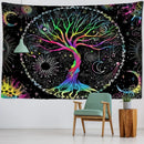 Abstract Tree Of Life Tapestry Wall Hanging by GobekUsa - Psychedelic Hippie Tapiz Art