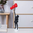 GobekUsa Flying Love Balloon Girl Sculpture: Abstract Modern Home Office Decor & Gift