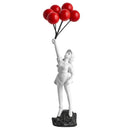 GobekUsa Balloon Girl Graffiti Statue, Collectible Sculpture, Desk Decor, Home Office Gift