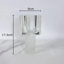 GobekUsa Crystal Glass Vase with Artificial Flowers, Modern Home Decor