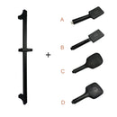 GobekUsa Black Shower Slider Adjustable Rail Set 3 Functions Simple Style 1.5M Hose