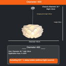 GobekUsa Love Me Not Chandelier: Simple White Flower Lamp for Bedroom or Kitchen