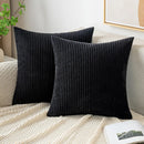 GobekUsa Corduroy Striped Throw Pillow Covers - Soft Decorative Cushion Cases