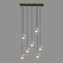 GobekUsa Clear Glass Ball Pendant Light Chandelier for Living Room Dining Room Home Decor