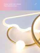 GobekUsa Kids LED Ceiling Light: Modern Nursery Chandelier for Bedroom, Smart Cartoon Lamp