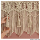 GobekUsa Boho Macrame Door Curtain Handmade Cotton Rope Wall Hanging Tapestry Boujee Decor