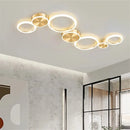 GobekUsa LED Gold Ring Chandelier for Living Room Bedroom Dining Room