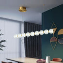 GobekUsa Elegant Pearl Necklace LED Ceiling Chandelier for Living Room and Bedroom