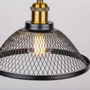 GobekUsa Black Iron Net-Cage Kitchen Pendant Light with LED for Bedroom & Living Room