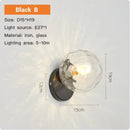 GobekUsa Gold Glass Ball LED Wall Light for Living Room Bedroom Bathroom Decor