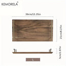 GobekUsa Lovesickness Wooden Serving Tray with Metal Handle | Elegant Fruit and Sushi Dish